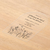 Invitation Acrylique Moderne en forme d'Arche pour (Poser)