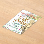 Invitation Acrylique pour Fête de Filles (Poser)