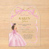 Invitation Acrylique pour Quinceanera (Recto)