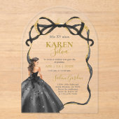 Invitation Acrylique pour Quinceanera (Recto)