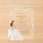 Invitation Acrylique pour Quinceanera (Recto)