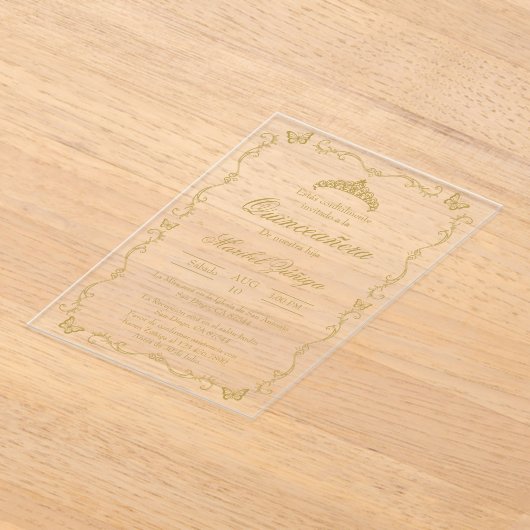 Invitation Acrylique Quinceanera (Poser)