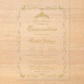 Invitation Acrylique Quinceanera (Recto)