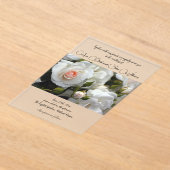 Invitation Acrylique Roses Blanches (Poser)