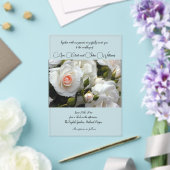 Invitation Acrylique Roses Blanches (Insitu (Mariage))