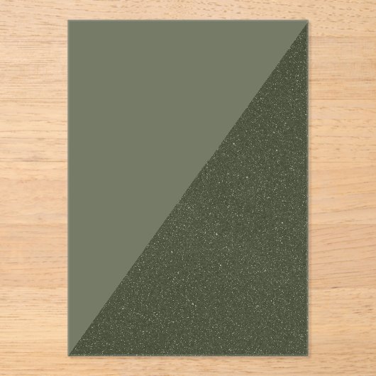 Invitation acrylique texturé Moss Green (Recto)