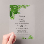 Invitation Acrylique Tropical Palm Beach (In situ (ordinateur de poche))