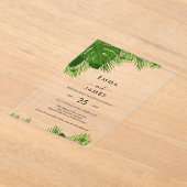Invitation Acrylique Tropical Palm Beach (Poser)