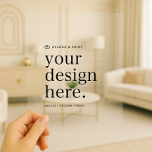 Invitation acrylique Votre design Téléchargez 5" x