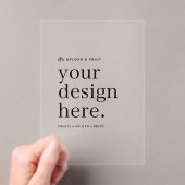 Invitation acrylique Votre design Téléchargez 5" x (In situ (ordinateur de poche))