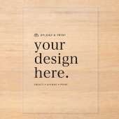 Invitation acrylique Votre design Téléchargez 5" x (Recto)