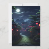 Invitation Act War Fight Boy Moon Ninja Guerrier 1er annivers (Dos)