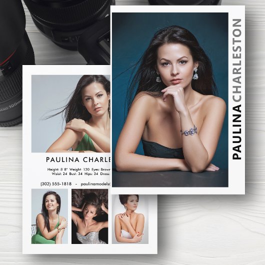 Invitation Acteur de modèle photo 2 face 5 Pro Modèle 5x7