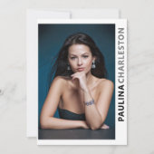 Invitation Acteur de modèle photo 2 face 5 Pro Modèle 5x7 (Devant)