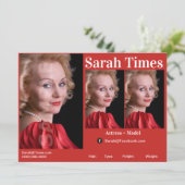 Invitation Acteur et modèle Modèle d'écran (Debout devant)