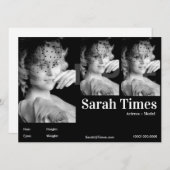 Invitation Acteur et modèle Modèle d'écran (Devant / Derrière)