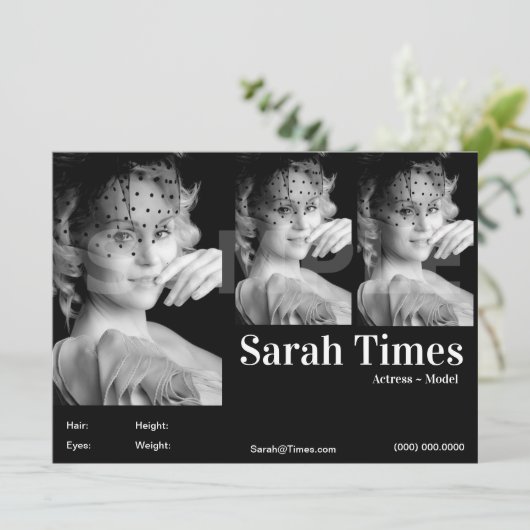 Invitation Acteur et modèle Modèle d'écran (Debout devant)