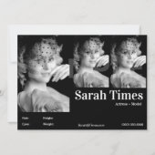 Invitation Acteur et modèle Modèle d'écran (Devant)