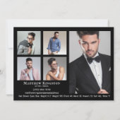 Invitation Acteur modèle 6 photo Zed Card Modèle noir (Dos)