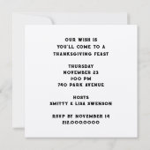 Invitation Action de grâce (Dos)