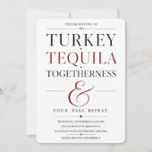 Invitation Action de grâce au tequila de la dinde AF (Devant)