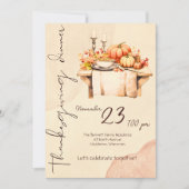 Invitation Action de grâce Friendsgiving Boho Rustique de cit (Devant)
