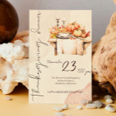 Invitation Action de grâce Friendsgiving Boho Rustique de cit