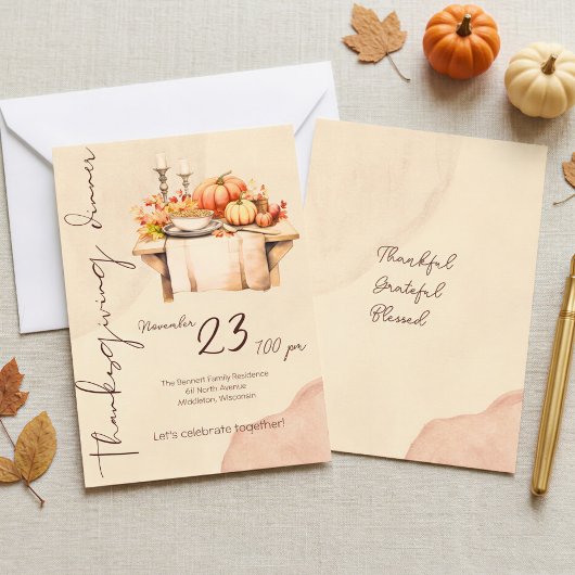 Invitation Action de grâce Friendsgiving Boho Rustique de cit