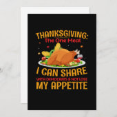 Invitation Action de grâce Le seul repas (Devant / Derrière)