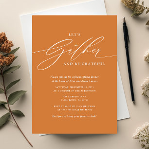 Invitation Action de grâce Orange Rassemblement et amis recon