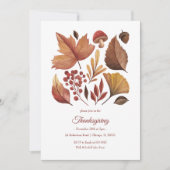 Invitation Action de grâce ou action d'amitié pour les feuill (Devant)