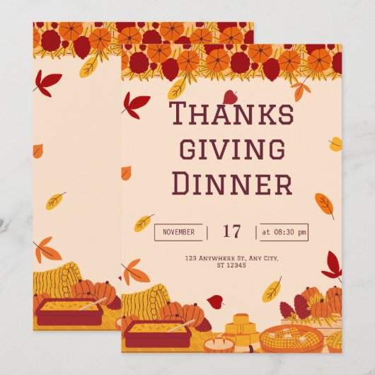 Invitation Action de grâces (Devant / Derrière)