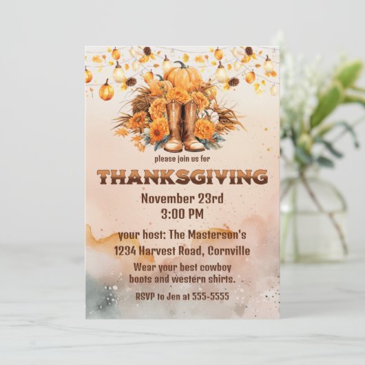 Invitation Action de grâces occidentale (Debout devant)