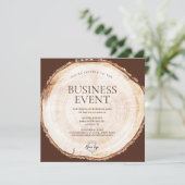 Invitation Activité corporative Rustic Woodland Custom (Debout devant)
