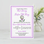Invitation Activité mariage Week-end Golf Purple Lavender (Debout devant)