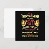 Invitation Actrice Théâtre Théâtre Scène Nerd Musique A (Devant / Derrière)