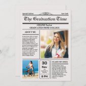 Invitation Actualités pour les diplômés Conserver l'invitatio (Devant / Derrière)