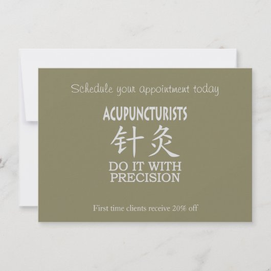Invitation Acupuncture humour (Devant)