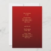 Invitation Add Guest Name Gold Rose Flower Maroon Red Wedding (Dos)