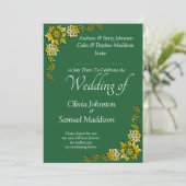 Invitation Add Guest Name Purple Emerald Green & Gold Wedding (Debout devant)