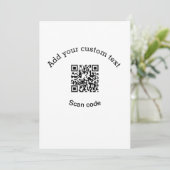 Invitation Add your custom text scan QR code business (Debout devant)