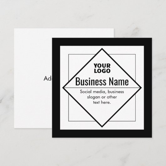 Invitation Add Your Logo Customizable Template (Devant / Derrière)