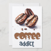 Invitation Addict au café ? Célébrons l'amour de la caféine (Devant)