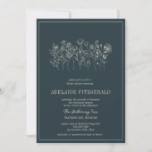 Invitation Adélaïde Floral | Couleurs courbes | Fête des mari (Devant)