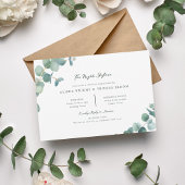 Invitation Adélaïde Répétition Mariage Aquarelle Eucalyptus