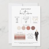 Invitation ADELLA Edgy Modern EDITABLE Best Man Info Card (Devant)