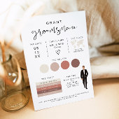 Invitation ADELLA Edgy Modern EDITABLE Groomsman Info Card