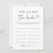 Invitation ADELLA L'âge de la mariée Fête des mariées jeu (Devant)