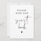 Invitation ADELLA Minimalist Guest Book Sign (Devant)