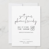 Invitation ADELLA Modern Minimal Le Hashtag Gram Mariage (Devant)